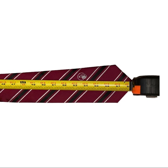 Shriner/Noble/Shrine Necktie Burgundy with Black and White Stripes NWOT Tie - Picture 5 of 9
